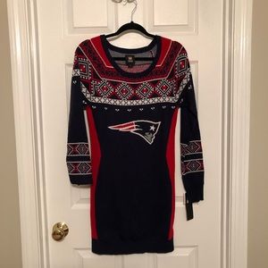 Nfl New England Patriots Sweater Dress 